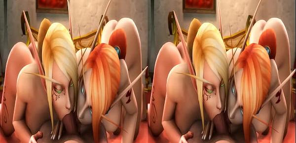  SFM World of Warcraft animated blood elf double blowjobnoname55